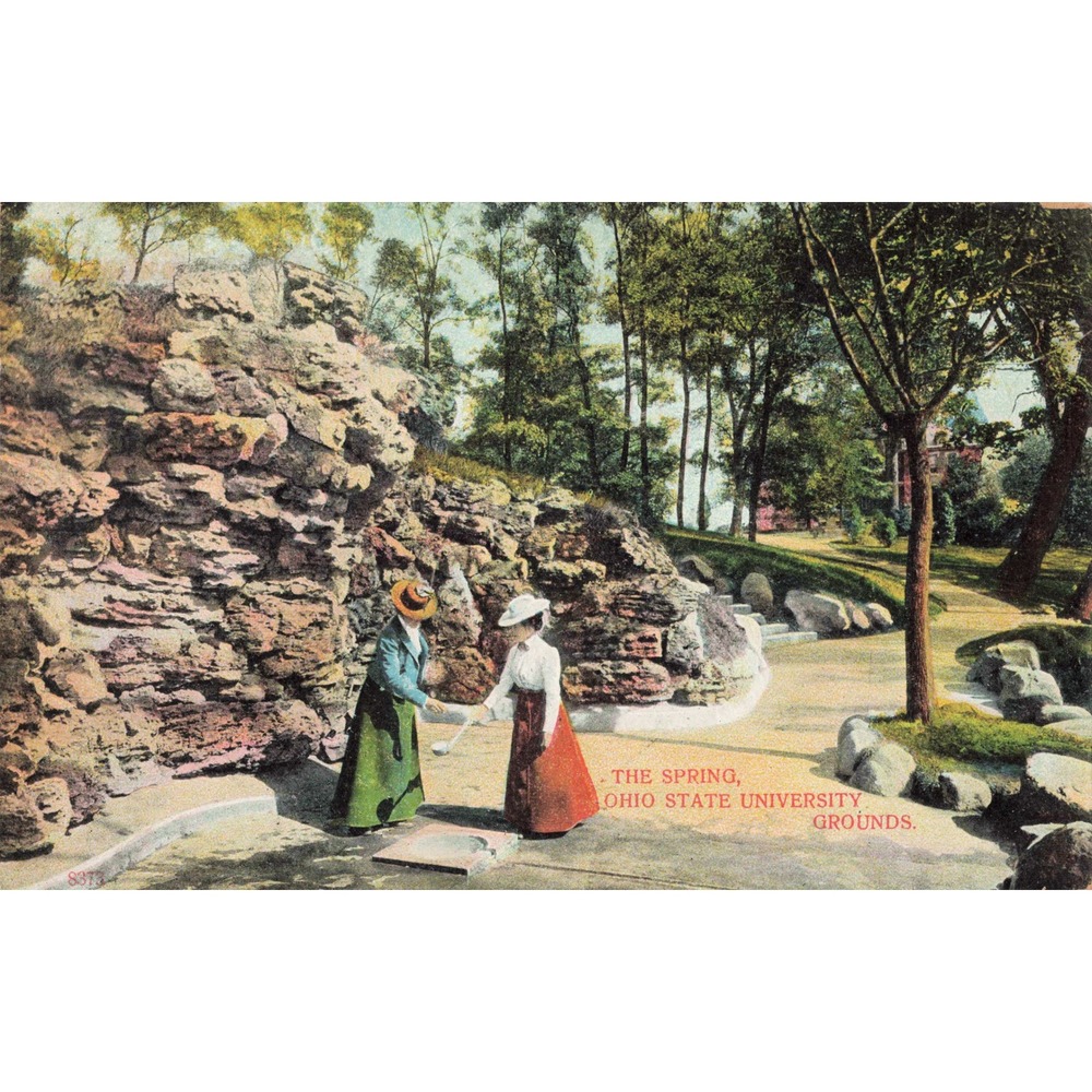 Columbus Ohio OH OSU Ohio State University The Spring Campus Vtg Postcard